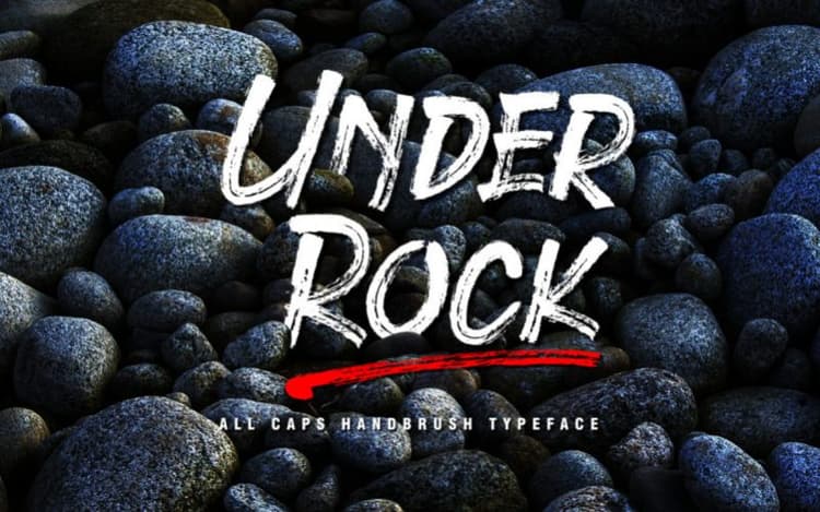 Under Rock Brush Font