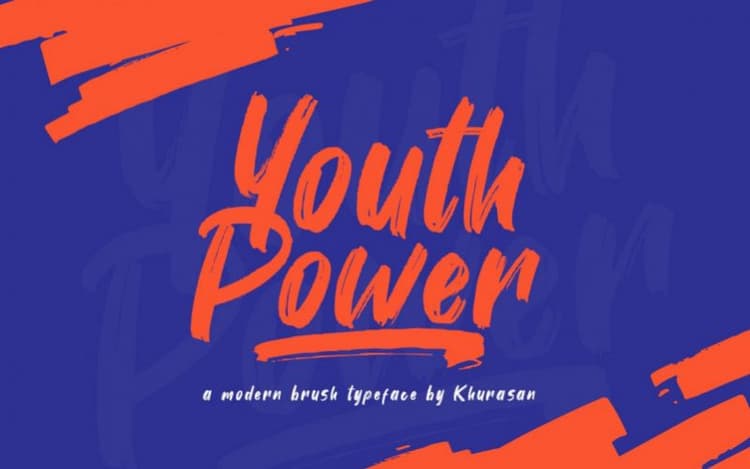 Youth Power Brush Font