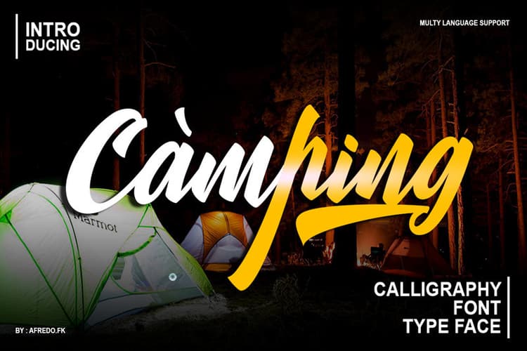 Camping Calligraphy Font