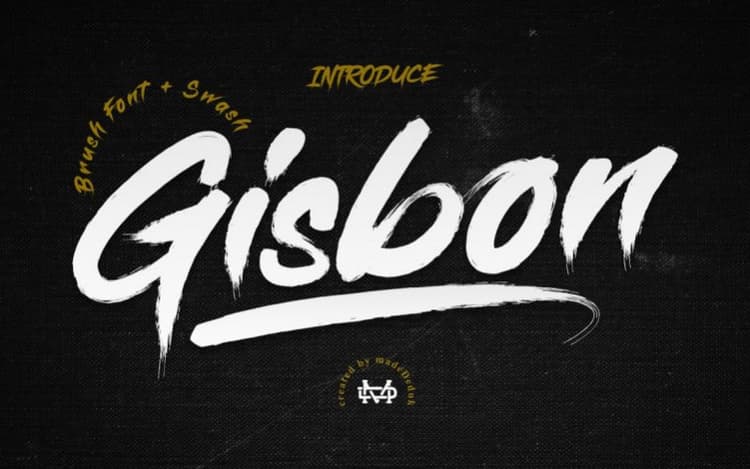 Gisbon Brush Typeface