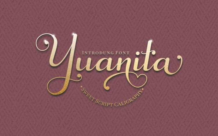 Yuanita Calligraphy Font