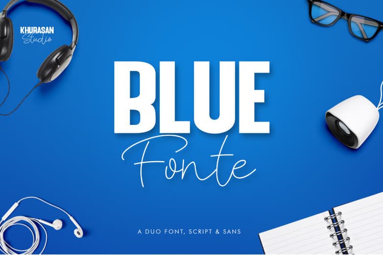 Blue Fonte Font Duo