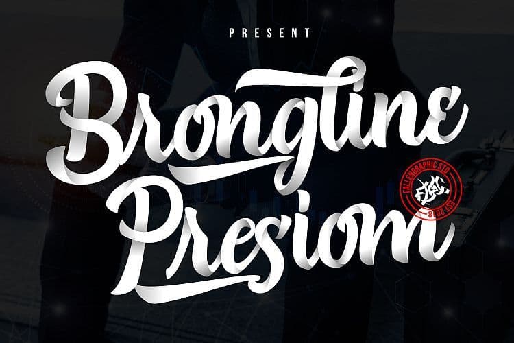 Brongline Presiom Script Font
