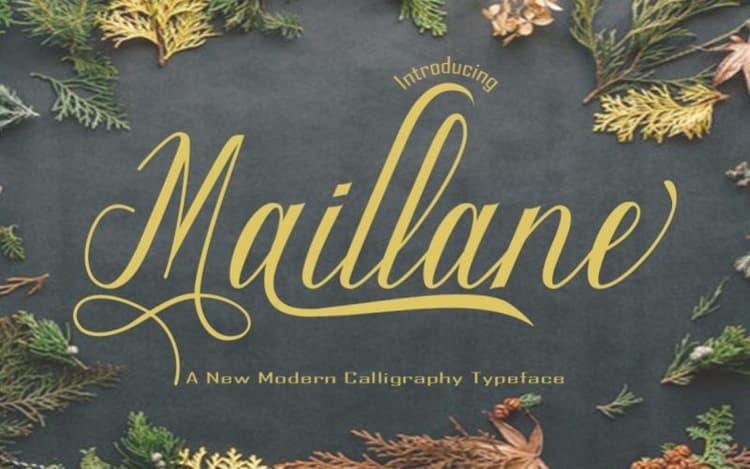 Maillane Calligraphy Font
