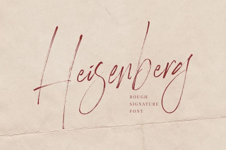 Heisenberg Signature Font