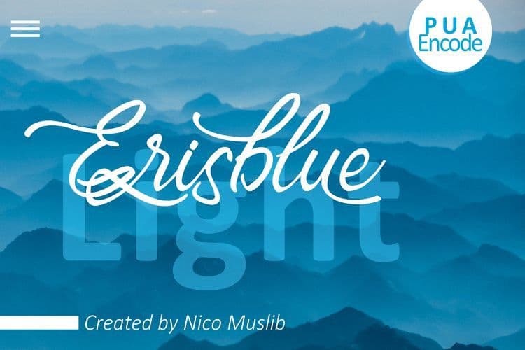 Erisblue Light Font