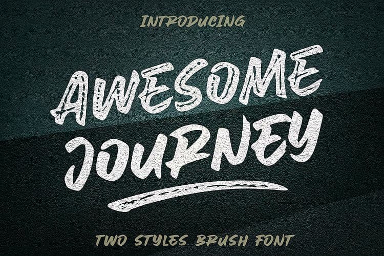 Awesome Journey Brush Font