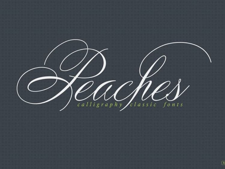 Peaches Calligraphic Font