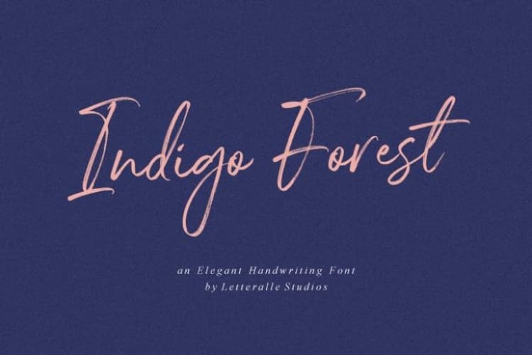 Indigo Forest Script Font