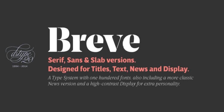 Breve Text Font Family