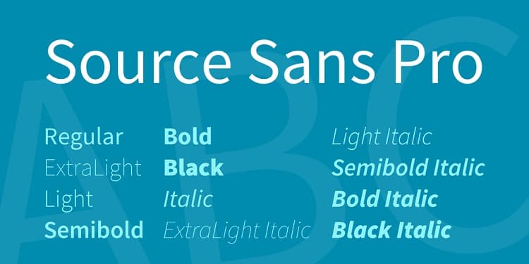 Source Sans Pro Font Family