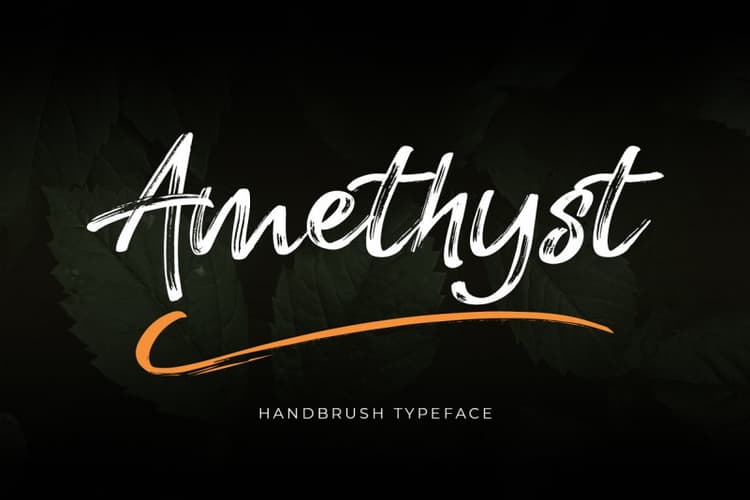 Amethyst Hand Brush Font