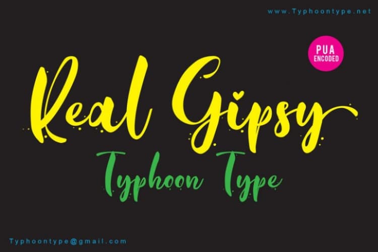 Real Gipsy Script Font