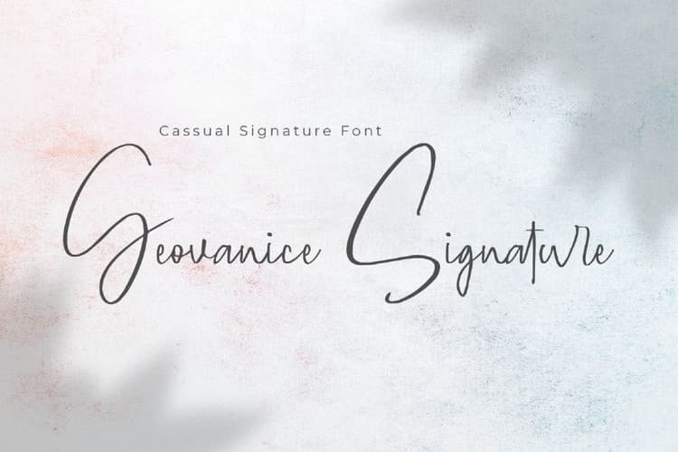 Geovanice Signature Font