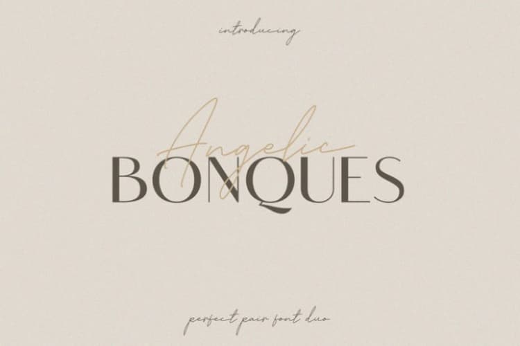 Angelic Bonques Font Duo