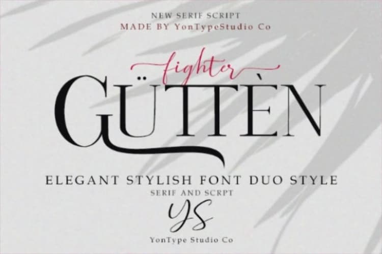 Gutten Fighter Font Duo