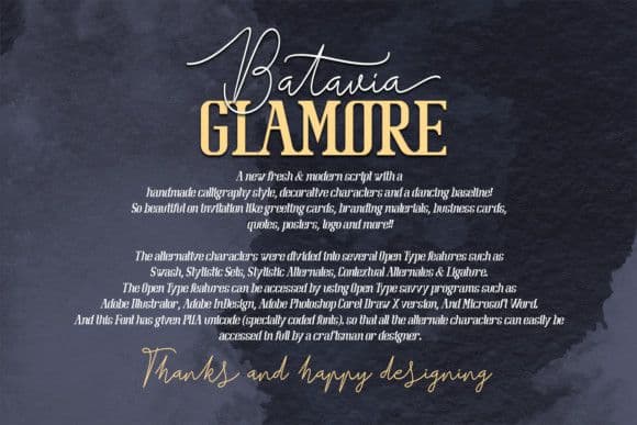 Batavia Glamore Font Duo