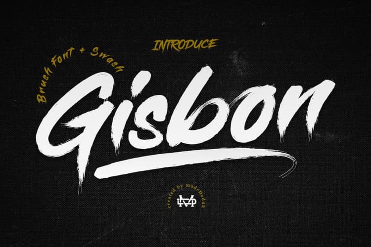 Gisbon Brush Font