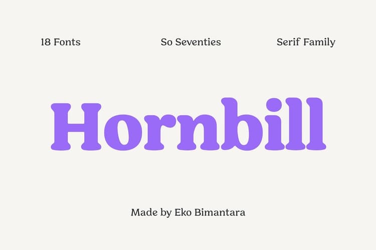 Hornbill Font