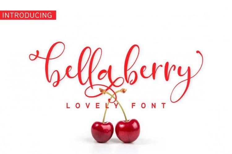 BellaBerry Script Font