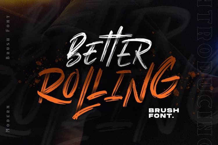 Better Rolling Brush Font