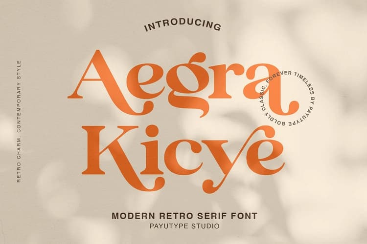Aegra Kicye Font