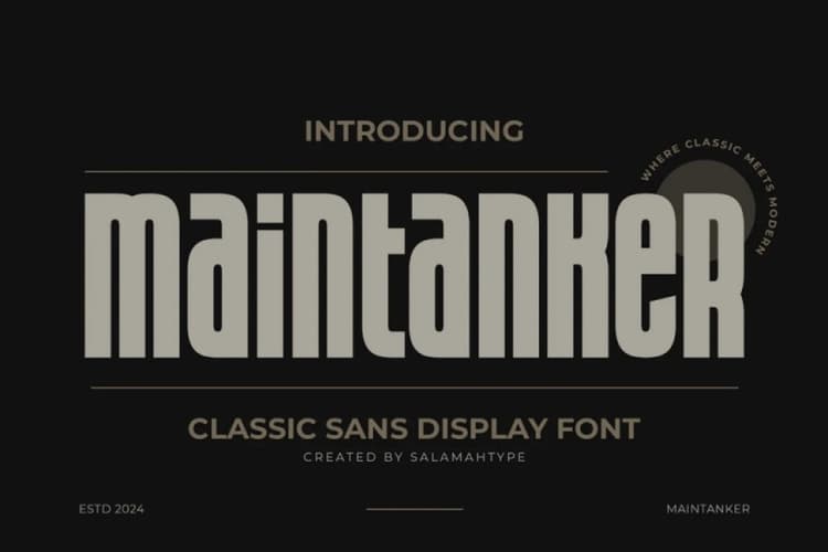 Maintanker Font