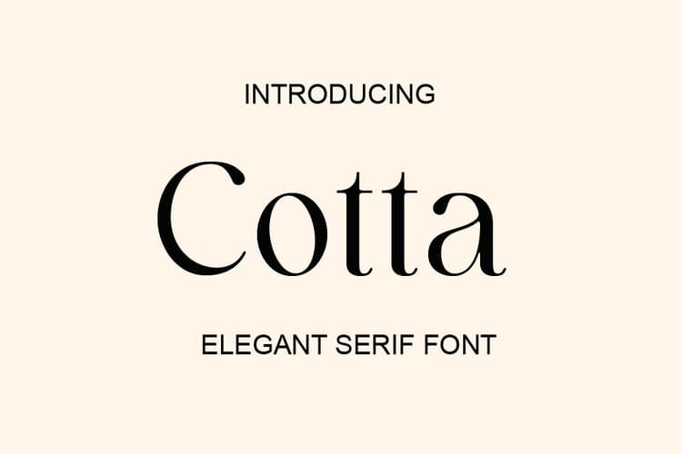 Cotta Font