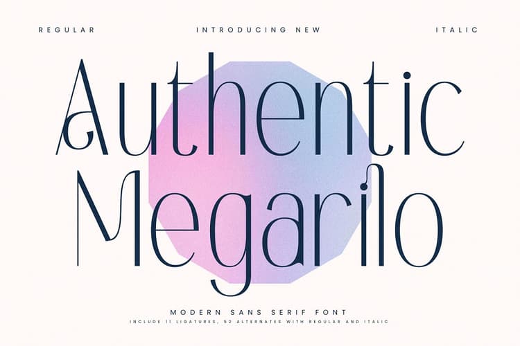 Authentic Megarilo Font