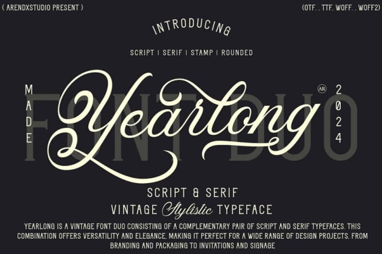 Yearlong Font
