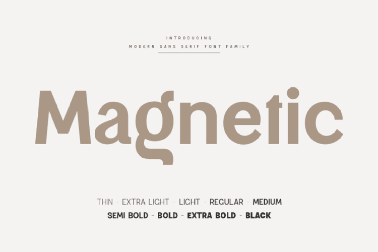 Magnetic Font