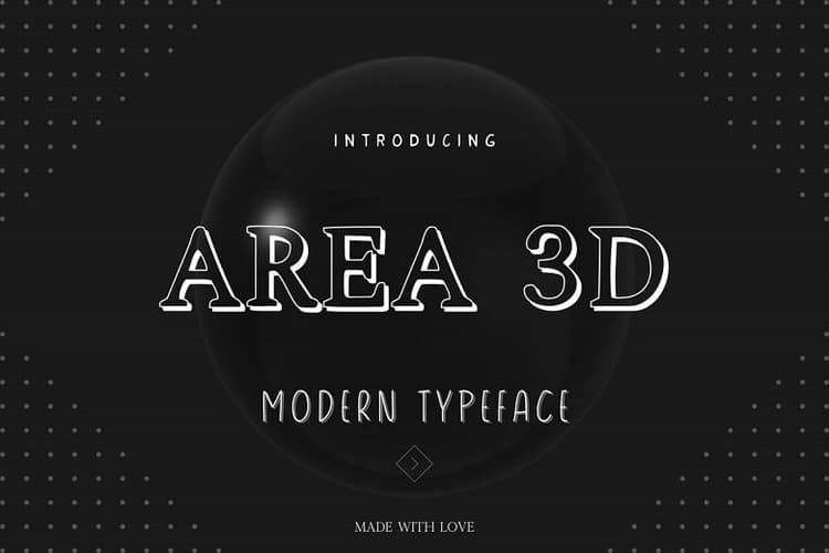 Area 3D Font