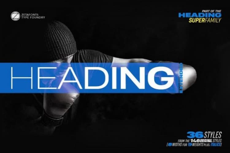 Heading Pro Wide Font Family