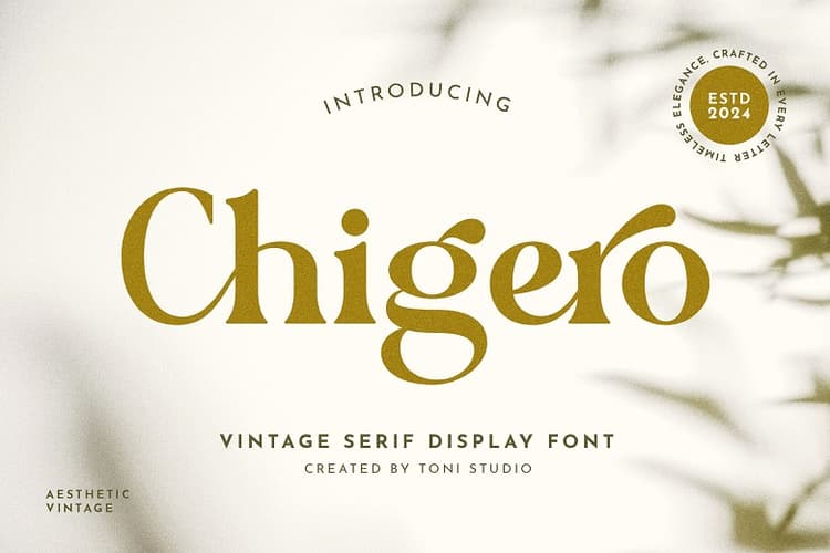 Chigero Font