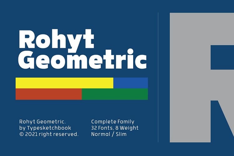 Rohyt Geometric Font Family