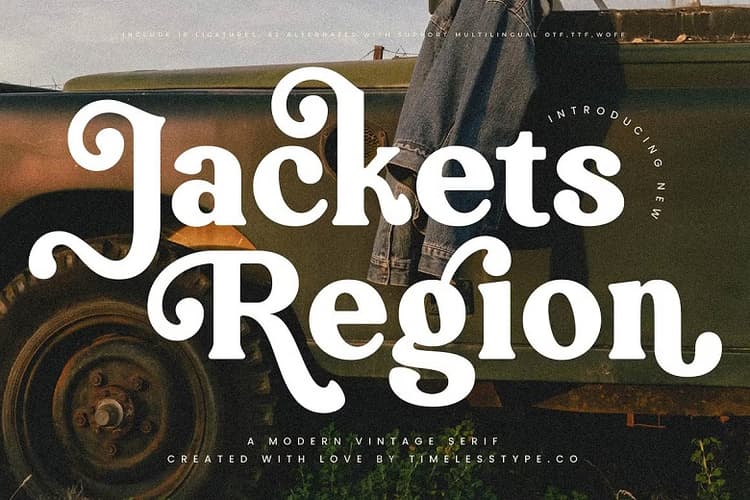 Jackets Region Font