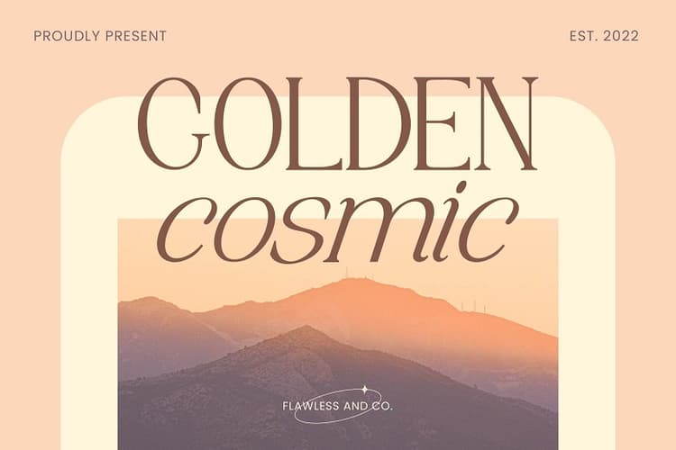 Golden Cosmic Font
