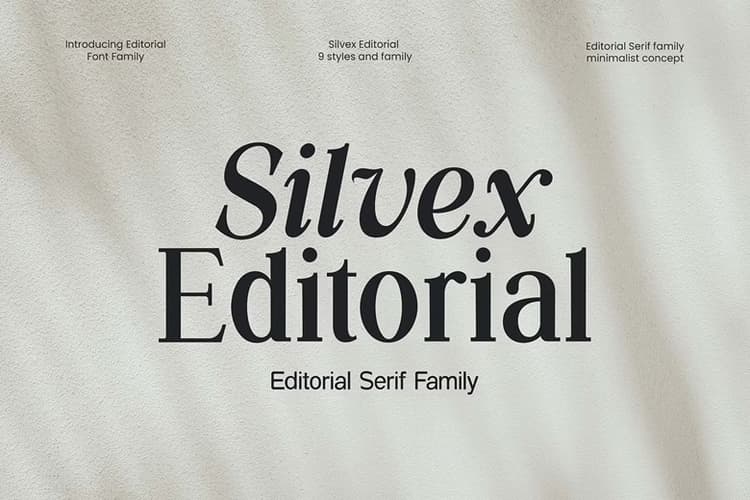 Silvex Editorial Font Family