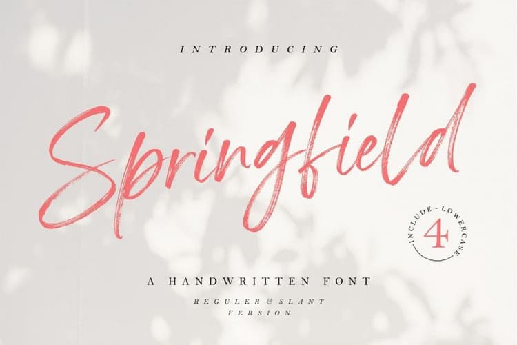 Springfield Hand Brush Font