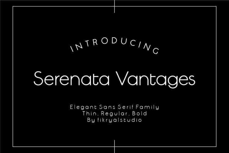 Serenata Vantages Font Family