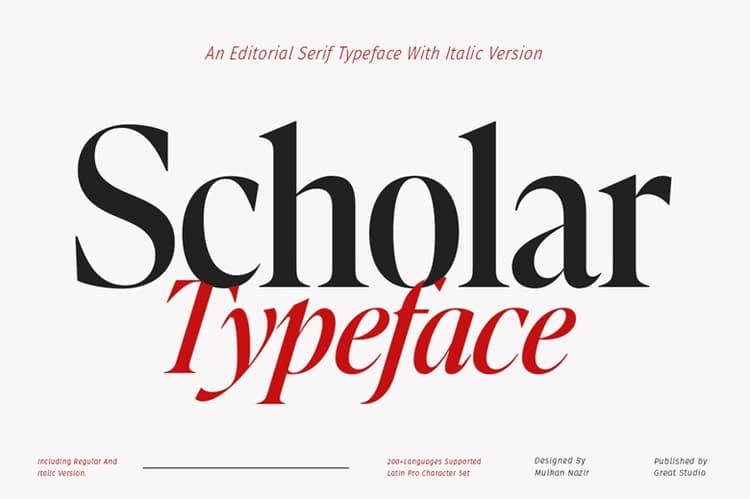 Scholar Font