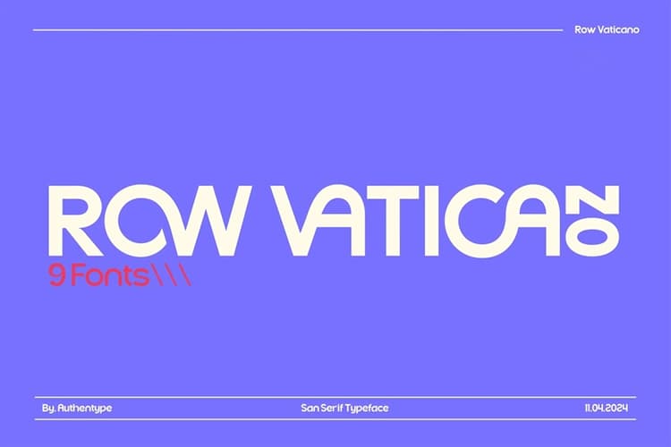 Row Vatikano Font
