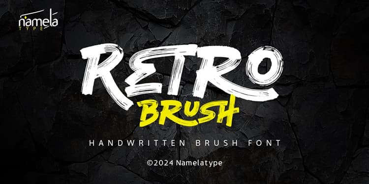 Retro Brush Font