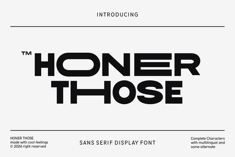Honer Those Font