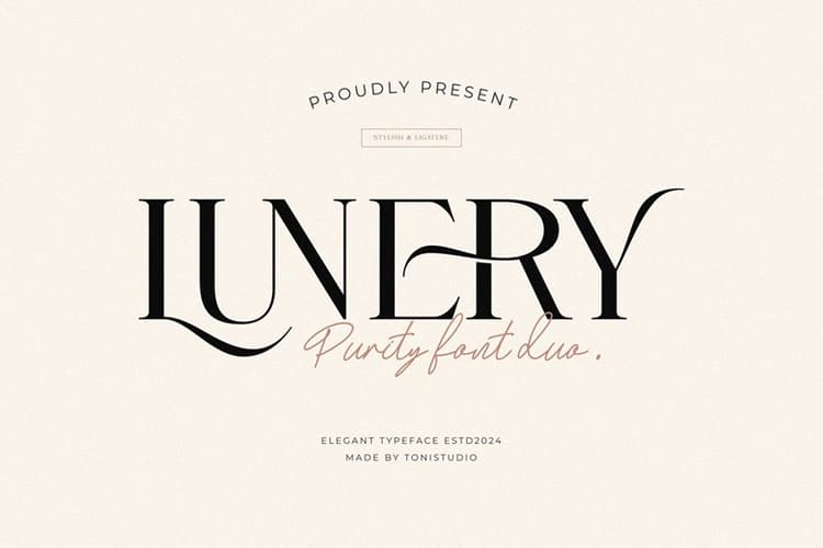 Lunery Purity Font Duo
