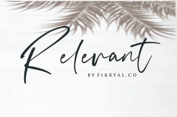 Relevant Script Font