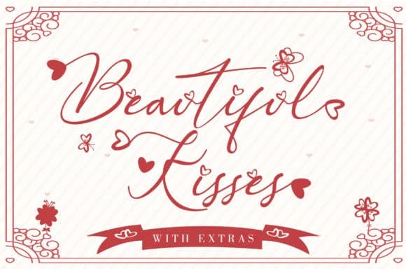 Beautiful Kisses Script Font