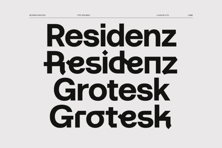 Residenz Grotesk Font Family
