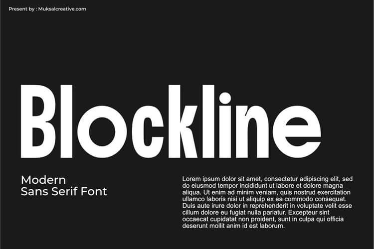Blockline Font