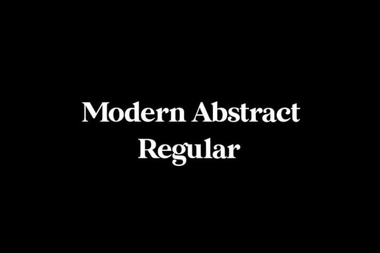 Modern Abstract Font